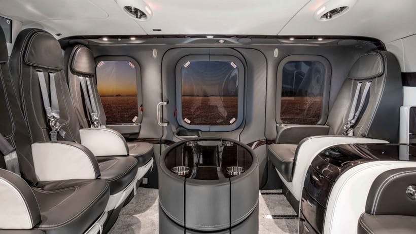 mecaer silens interieur helikopter Pure Luxe