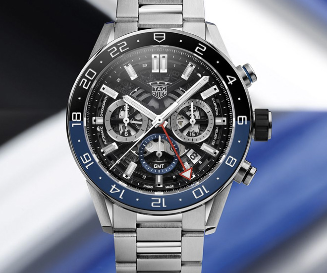 Baselworld Tag heuer carrera chronograph gmt horloge Pure Luxe