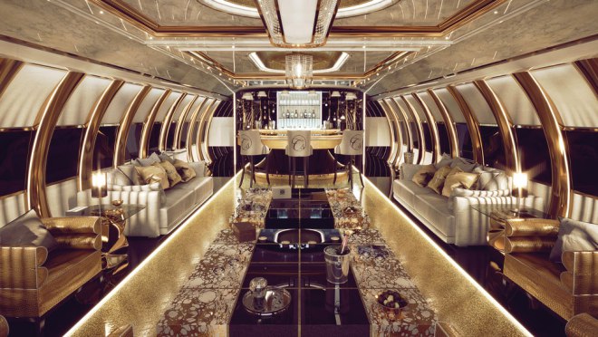 inrichting luxe airbus a340 vorst privévliegtuig Pure Luxe