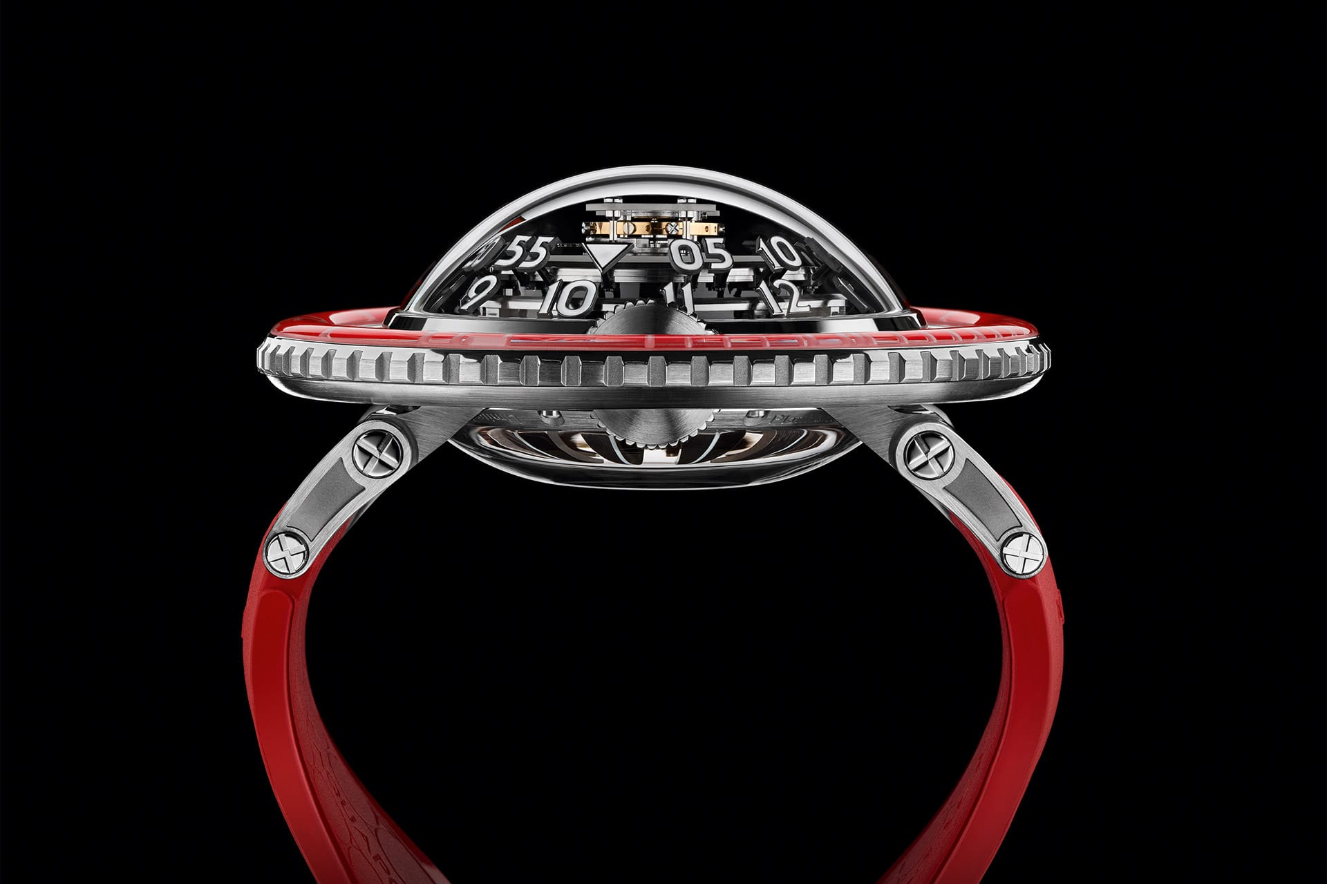 mb&f hm7 aquapod platinum red horloge Pure Luxe