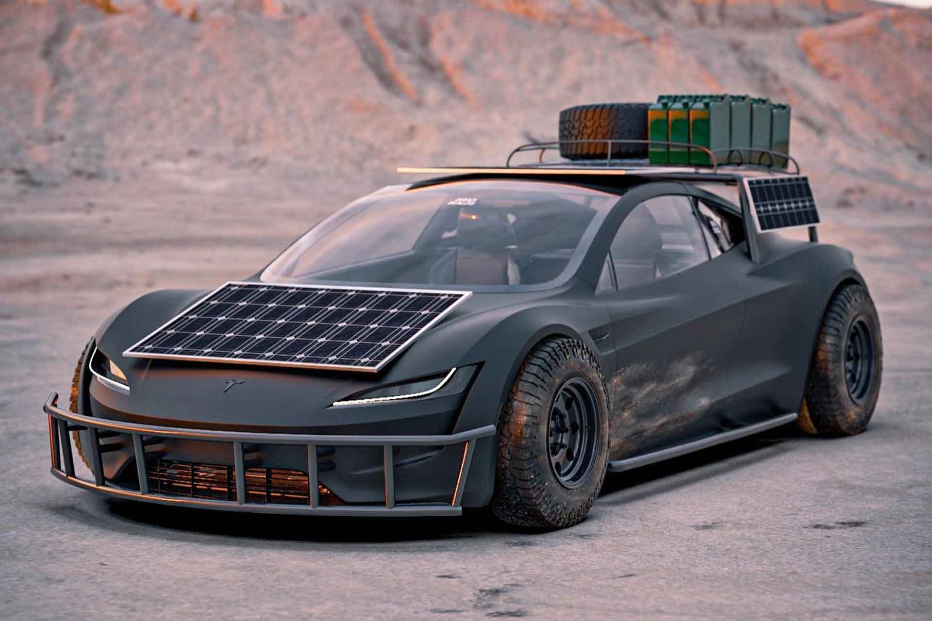 Een Tesla Roadster En Lamborghini Urus Klaar Voor De CoVid 19 