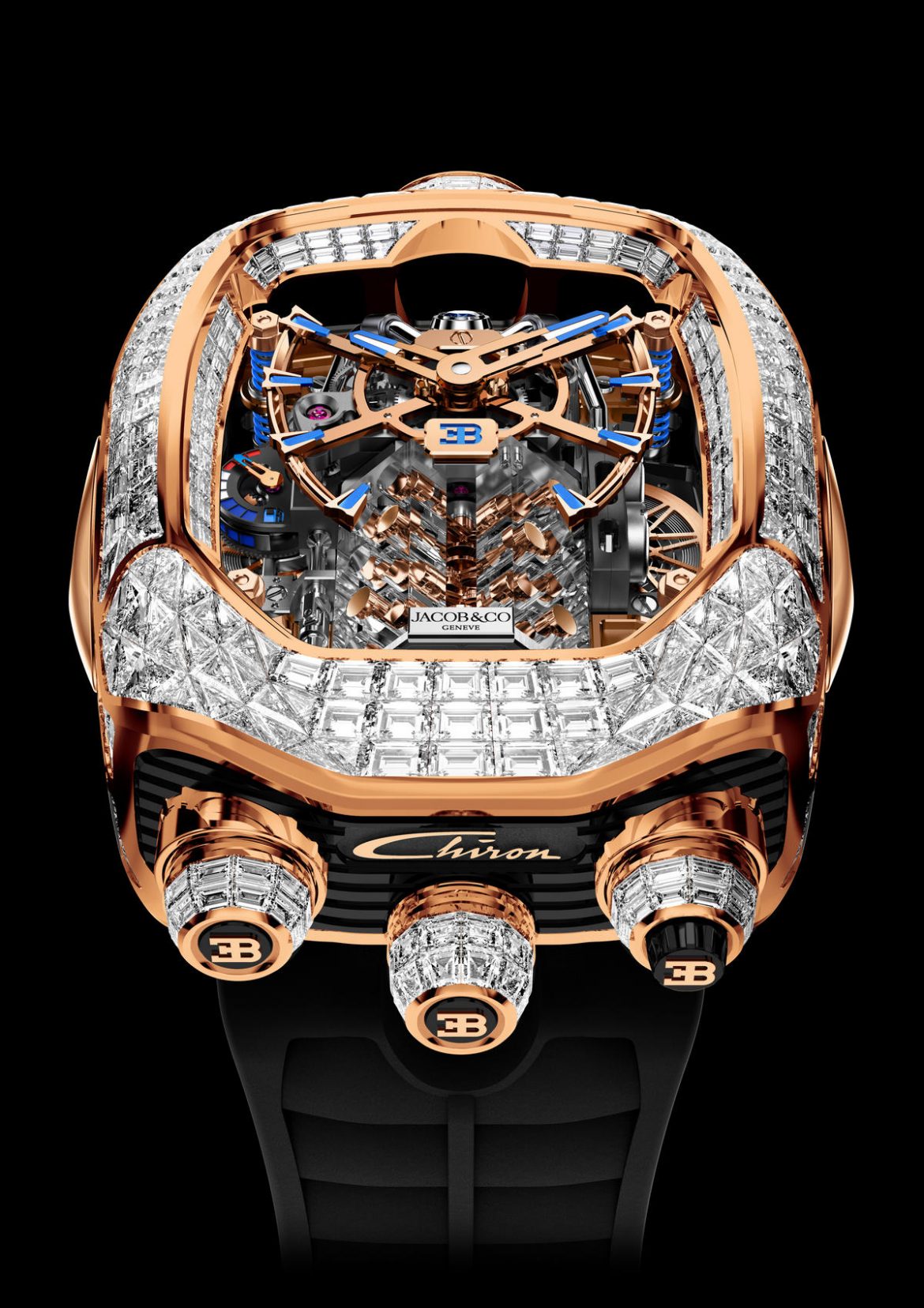 Jacob Co Onthult Vier Nieuwe Bugatti Chiron Tourbillon horloges