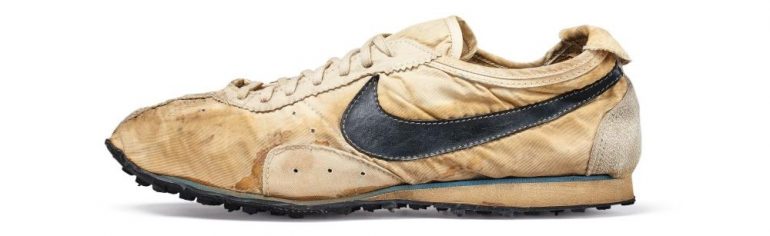 Elementair zwaan nachtmerrie Afgetrapte Nike-schoenen uit 1972 te koop voor €164.000