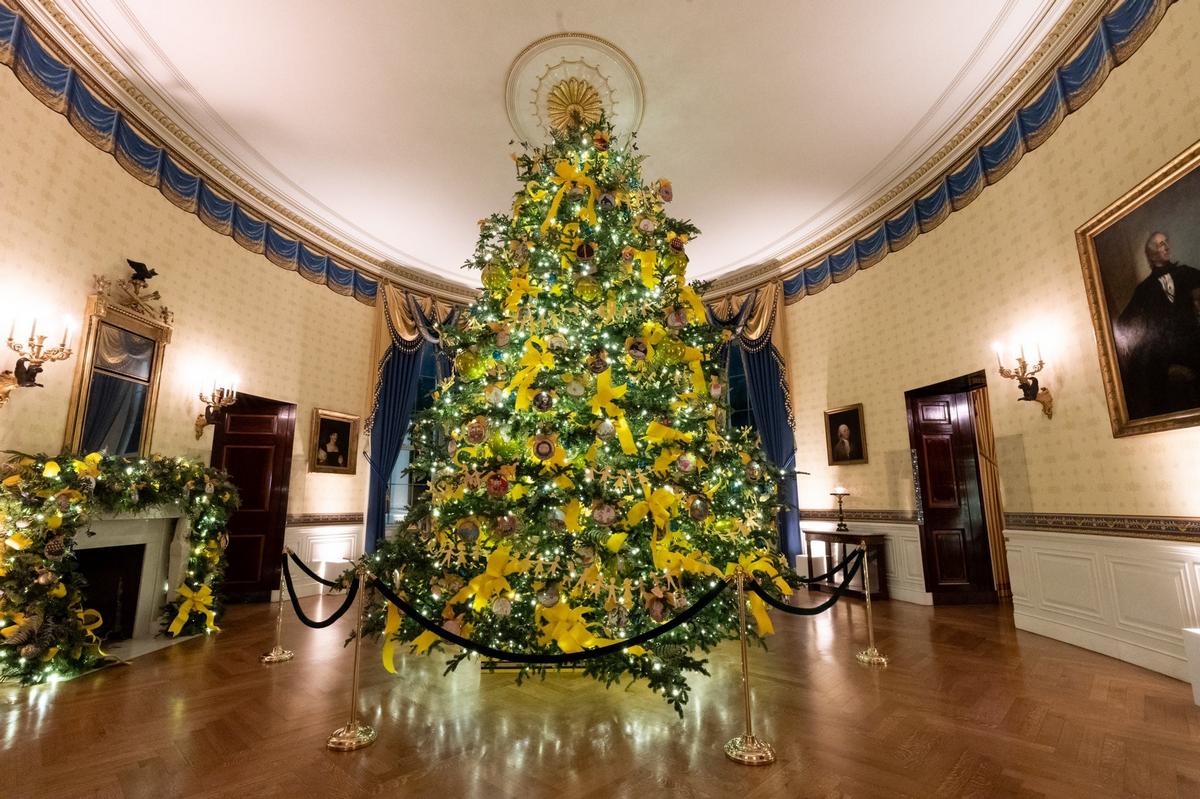 Joe Biden koopt voor 139,000 aan kerstverlichting voor in de kerstboom